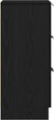 vidaXL - Zwarte - Eikenhouten - Dressoir - 30x30x70 - cm - Gemaakt - van - Houtcomposiet