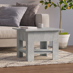 vidaXL - Salontafel - 55x55x42 - cm - bewerkt - hout - betongrijs