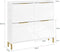 SoBuy FSR206-GW - Schoenenkast - Ultradun 19 cm - Hoogglans Wit en Goud