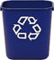 Papierbak rubbermaid recycling medium 26l blauw