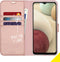 Accezz Samsung Galaxy A12 - Wallet Softcase Bookcase - 3 pashouders - Rosé Goud