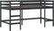vidaXL - Kinderhoogslaper - met - ladder - 80x200 - cm - massief - grenenhout - zwart