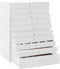 vidaXL - Sieradendoosje - 10-laags - met - horlogehouders - 29x20,5x40,5 - cm - wit