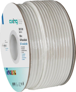 Axing SKB 75-01 - Satelliet Aansluitkabel Coax - 100 m Afgeschermd Dubbel - Zwart