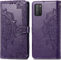 iMoshion Hoesje Geschikt voor Xiaomi Poco M3 Hoesje Met Pasjeshouder - iMoshion Mandala Bookcase - Paars
