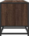 vidaXL - Tv-meubel - 160x35x41 - cm - bewerkt - hout - metaal - bruin - eikenkleur