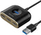Baseus Square round - USB Hub 4-in-1 - 3x USB 2.0 en 1x USB 3.0 - Zwart