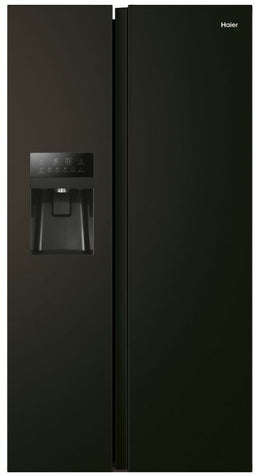 Haier HSR5918DIPB - Amerikaanse koelkast - Total No Frost - Zwart