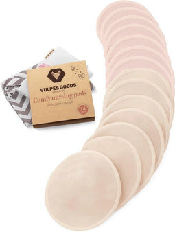 Vulpes Goods® BabyCare - Wasbare Zoogcompressen - Organisch - 14 Stuks - Cup B t/m D - Wasbaar - (14 stuks)