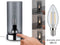 Paulmann Pinja - LED-tafellamp E14 max. 20W - Chroom Rookglas