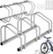 tectake® Fietsenrek voor 3 Fietsen - Stalen Fietsenstandaard - Bevestigbaar aan Vloer en Muur - Geschikt voor Bandbreedte 35-60mm