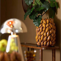 Light&living Vaas deco 32x31x44 cm PALATIK keramiek cognac bruin