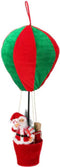 Home & Styling Kerst Hangdecoratie Kerstman in ballon - 25cm - Rood/Groen