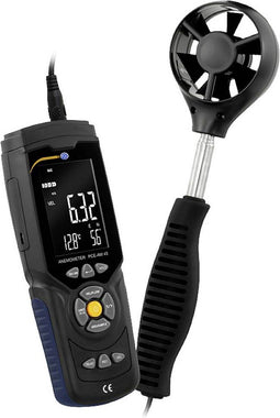 PCE Instruments Windmeter 0.3 tot 45 m/s Met temperatuurmeting