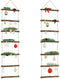vidaXL - Wanddecoraties - laddervormig - 2 - st - 30x100 - cm - naturel - tak