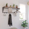 Plant&More - Wand kapstok De Luxe - XL - Garderobe - Hoedenplank met 8 Haken - Industrieel - 110 x 30 x 27 cm