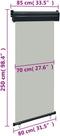vidaXL - Balkonscherm - 85x250 - cm - grijs
