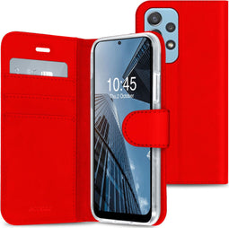 Accezz Wallet Softcase - Geschikt voor Samsung Galaxy A52 (4G) / A52s / A52 (5G) - 3 Pashouders - Rood