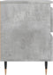 vidaXL - Nachtkastjes - 2 - st - 40x35x50 - cm - bewerkt - hout - betongrijs