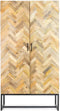 Liviza Visgraat kast Vicent - Mangohout - Rechthoek Hout - 200 cm , 105 cm , 45 cm