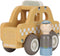 Little Dutch - Houten Taxi - Rubberen wielen - Geel