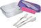 Built Ny Lunchbox Active 900 Ml Glas Paars/roze 2-delig
