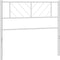 vidaXL - Hoofdbord - 100 - cm - metaal - wit