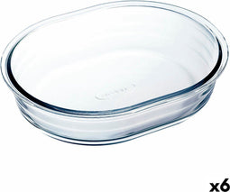 Oven Mould Ô Cuisine Ovalen 19 x 14 x 4 cm Transparant (6 Stuks)