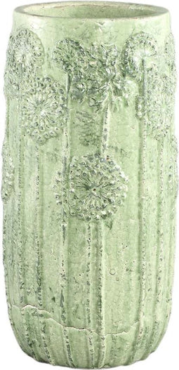 PTMD Tixx Bloempot - H42 x Ø21 cm - Keramiek - Groen