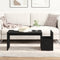 vidaXL - Salontafel - Zwart - Eikenhout - 90x45x35 - cm - Gelaagd - Hout