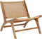 MUST Living Lounge chair Lazy Loom Natural,69x65x76 cm, teakwood