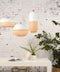 GOOD&MOJO Hanglamp Mekong - Wit/Bamboe - Rond - Ø40cm - Scandinavisch,Bohemian - Hanglampen Eetkamer, Slaapkamer, Woonkamer