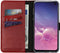 Selencia Galaxy S10e - Echt Lederen Bookcase - 3 Pashouders - Rood