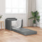 vidaXL - Vloer - Sofa - Bed - 2-in-1 - Donkergrijs - 74x77x81 - cm - Stof