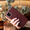 Selencia Hoesje Geschikt voor iPhone 11 Pro Hoesje - Selencia Gaia Slang Backcover - Donkerrood
