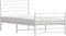 vidaXL - Bedframe - met - hoofd- - en - voeteneinde - metaal - wit - 100x200 - cm