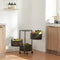 en.casa Keukentrolley Steigen - Serveertrolley met 3 manden - Zwart 59,5xØ33 cm