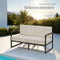 tectake® - Tuin-loungebank Comosa - Voor 2 personen - Tuinbank - 2-zits Loungesofa - Waterafstotende