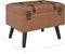 vidaXL - Opbergkruk - 40 - cm - kunstleer - bruin