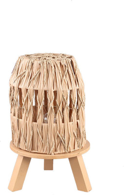 PTMD Alleene Cream bamboo LED lamp wooden base S