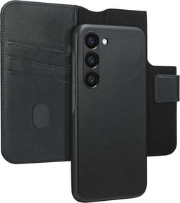 Accezz Samsung Galaxy S23 - Leather Bookcase 2-in-1 met MagSafe - Echt Nappa leer - Onyx Black