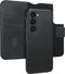 Accezz Samsung Galaxy S23 - Leather Bookcase 2-in-1 met MagSafe - Echt Nappa leer - Onyx Black