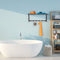Wandkapstok - 5 haken - met plank - zwart - 28 x 65 x 25 cm