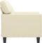 vidaXL Fauteuil 60 cm kunstleer crèmekleurig
