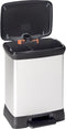 Curver Decobin Duo - Prullenbak Afvalscheider - 10L + 18L - Metallic