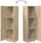vidaXL - Highboard - Sonoma - Eik - 31,5x32x124 - cm - Gemaakt - van - hout