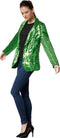 Dressforfun Paillettenjas - Damesjack - Glinsterende pailletten - Groen XXL