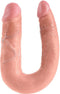 King Cock U-Shaped Double Trouble Dubbele Dildo Medium - beige