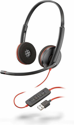 POLY Blackwire C3220 - Headset - Bedraad USB - Zwart