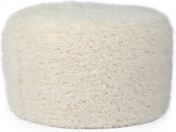 Wild & Soft Poef large Schaap - Super zacht - Ø32xH35cm - Wit